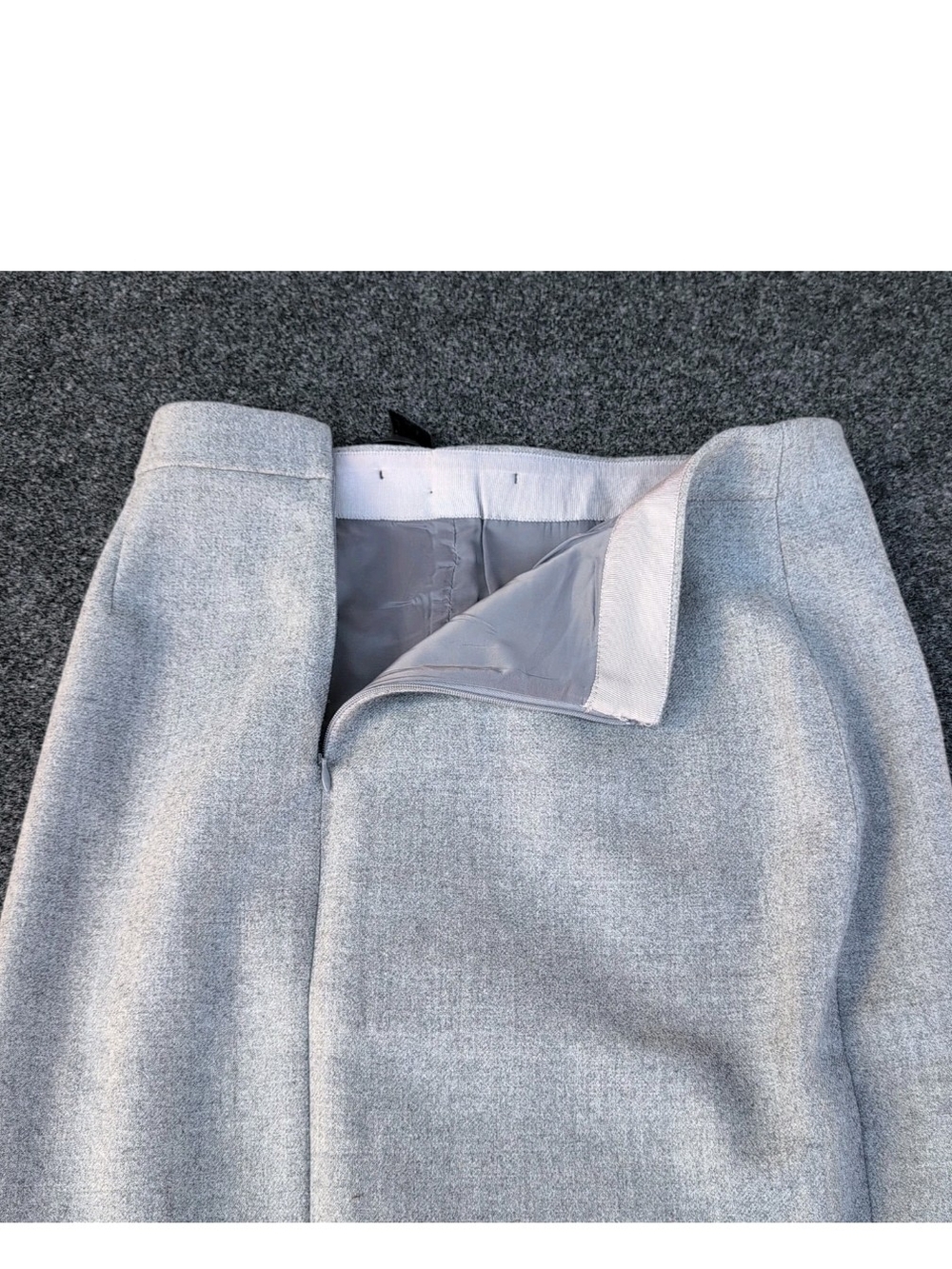 J Crew Skirt Womens Size 6 Gray Tweed Wool Pencil Black Bows 30in Waist Career - Picture 8 of 12